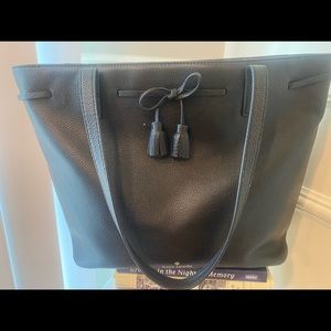 Kate Spade black leather bag with bow